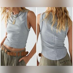 NWOT Free People We The Free Kate Tank - heather grey - XS, S, M, L, XL